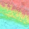 Topografische Karte Provinz Bagmati, Höhe, Relief