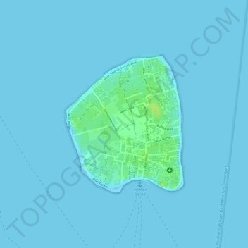 Topografische Karte Gili Air, Höhe, Relief