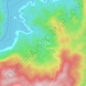 Topografische Karte Kalache, Höhe, Relief