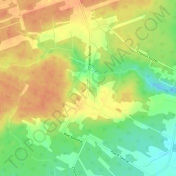 Topografische Karte Saint-Pons, Höhe, Relief