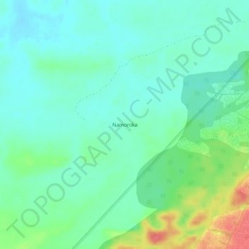 Topografische Karte Namoroka, Höhe, Relief