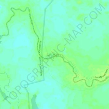 Topografische Karte San Marcos, Höhe, Relief