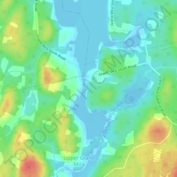 Topografische Karte Victoria Bridge, Höhe, Relief