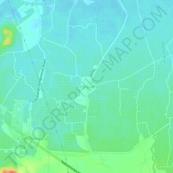 Topografische Karte Antequera, Höhe, Relief