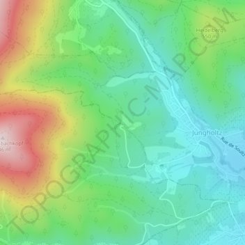 Topografische Karte Sainte-Anne, Höhe, Relief