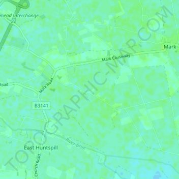 Topografische Karte Southwick, Höhe, Relief