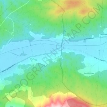 Topografische Karte La Goye, Höhe, Relief