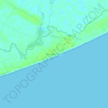 Topografische Karte Mandarmani, Höhe, Relief