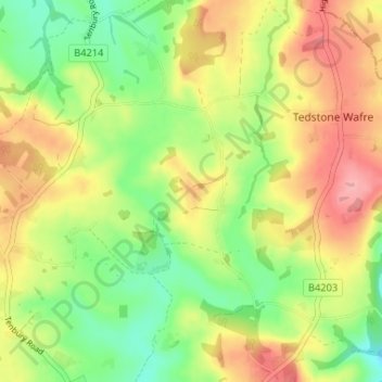 Topografische Karte Edvin Loach, Höhe, Relief
