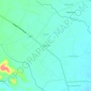 Topografische Karte Libertad, Höhe, Relief
