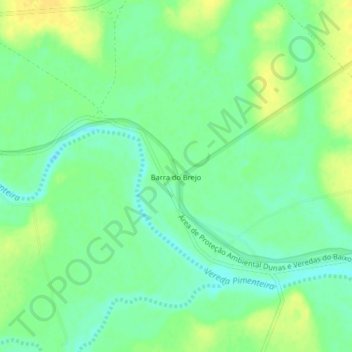 Topografische Karte Barra do Brejo, Höhe, Relief