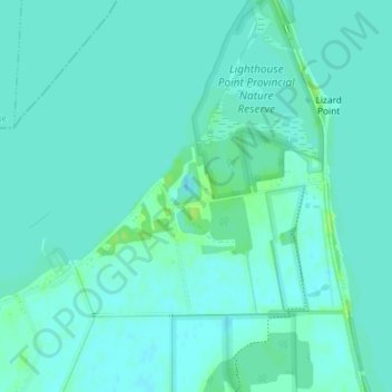 Topografische Karte Pelee Island, Höhe, Relief