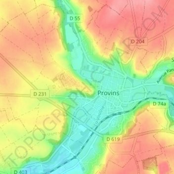 Topografische Karte Ville-haute, Höhe, Relief