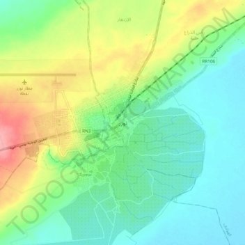 Topografische Karte Tauzar, Höhe, Relief