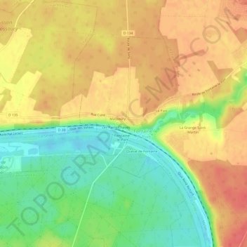 Topografische Karte Les Grillons, Höhe, Relief