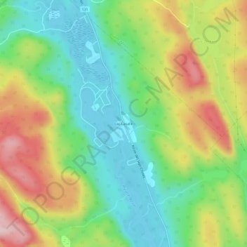 Topografische Karte Lac-Lasalle, Höhe, Relief