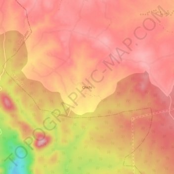 Topografische Karte Chichi, Höhe, Relief