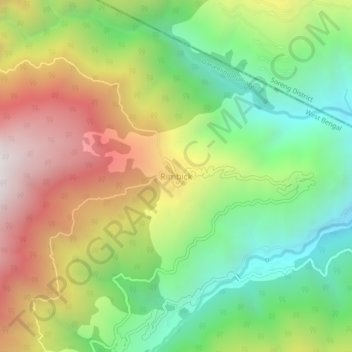 Topografische Karte Rimbick, Höhe, Relief