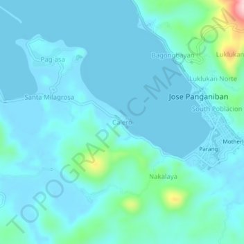 Topografische Karte Calero, Höhe, Relief