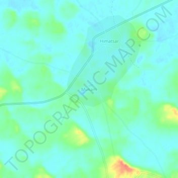 Topografische Karte Mukam, Höhe, Relief