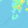 Topografische Karte Lapinigan Islands, Höhe, Relief