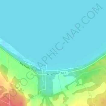 Topografische Karte Big Bay, Höhe, Relief