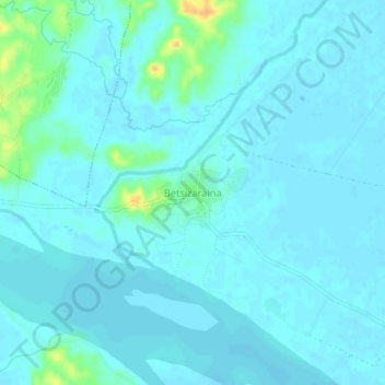 Topografische Karte Betsizaraina, Höhe, Relief