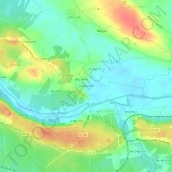 Topografische Karte Lancement, Höhe, Relief