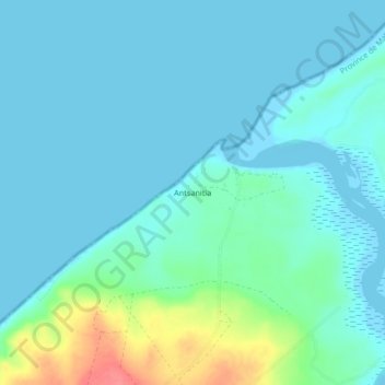 Topografische Karte Antsanitia, Höhe, Relief