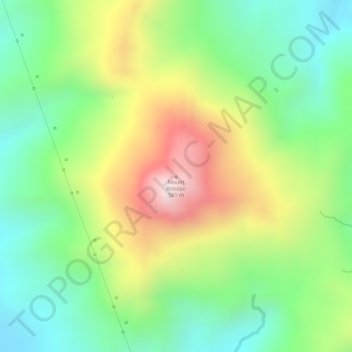 Topografische Karte Mount Botolan, Höhe, Relief