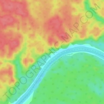 Topografische Karte Pelota, Höhe, Relief