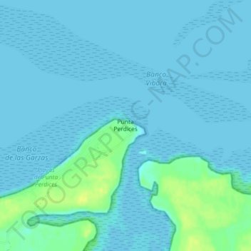 Topografische Karte Punta Perdices, Höhe, Relief