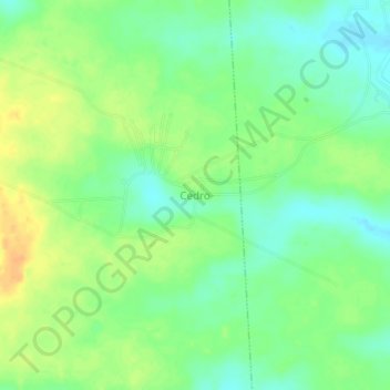 Topografische Karte Cedro, Höhe, Relief