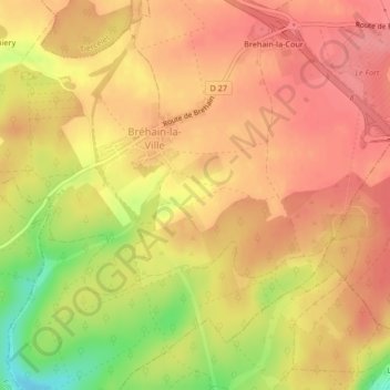 Topografische Karte La Schleide, Höhe, Relief