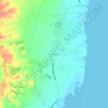 Topografische Karte Malbago, Höhe, Relief