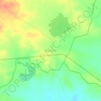 Topografische Karte Macharla, Höhe, Relief