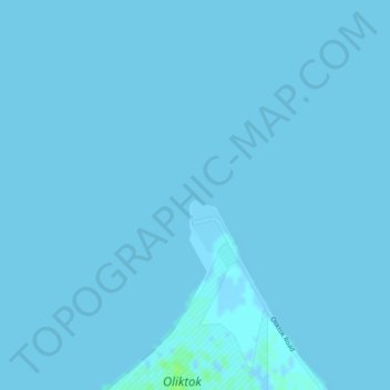 Topografische Karte Oliktok Point, Höhe, Relief