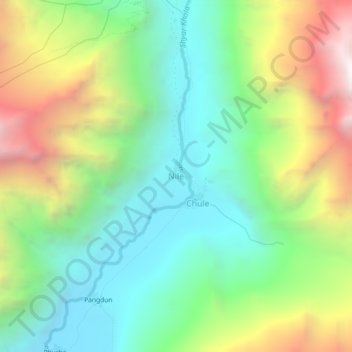 Topografische Karte Nile, Höhe, Relief