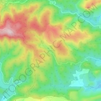 Topografische Karte Les Crozes, Höhe, Relief
