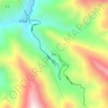 Topografische Karte 昌盖, Höhe, Relief