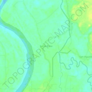 Topografische Karte Santa Rosa, Höhe, Relief