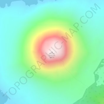 Topografische Karte Mount Babuyan, Höhe, Relief