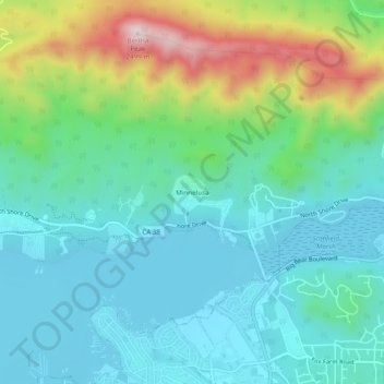 Topografische Karte Minnelusa, Höhe, Relief