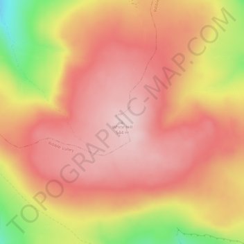 Topografische Karte White Hill, Höhe, Relief