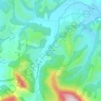Topografische Karte Salefranque, Höhe, Relief