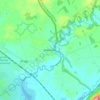 Topografische Karte Holmrook, Höhe, Relief