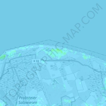 Topografische Karte Heidkate, Höhe, Relief