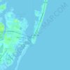 Topografische Karte Ocean City, Höhe, Relief