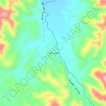 Topografische Karte Cachimbal, Höhe, Relief