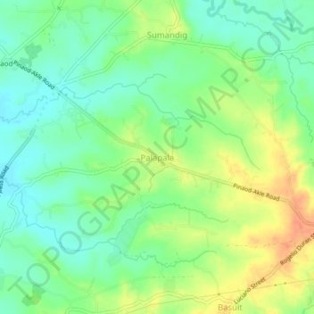 Topografische Karte Palapala, Höhe, Relief